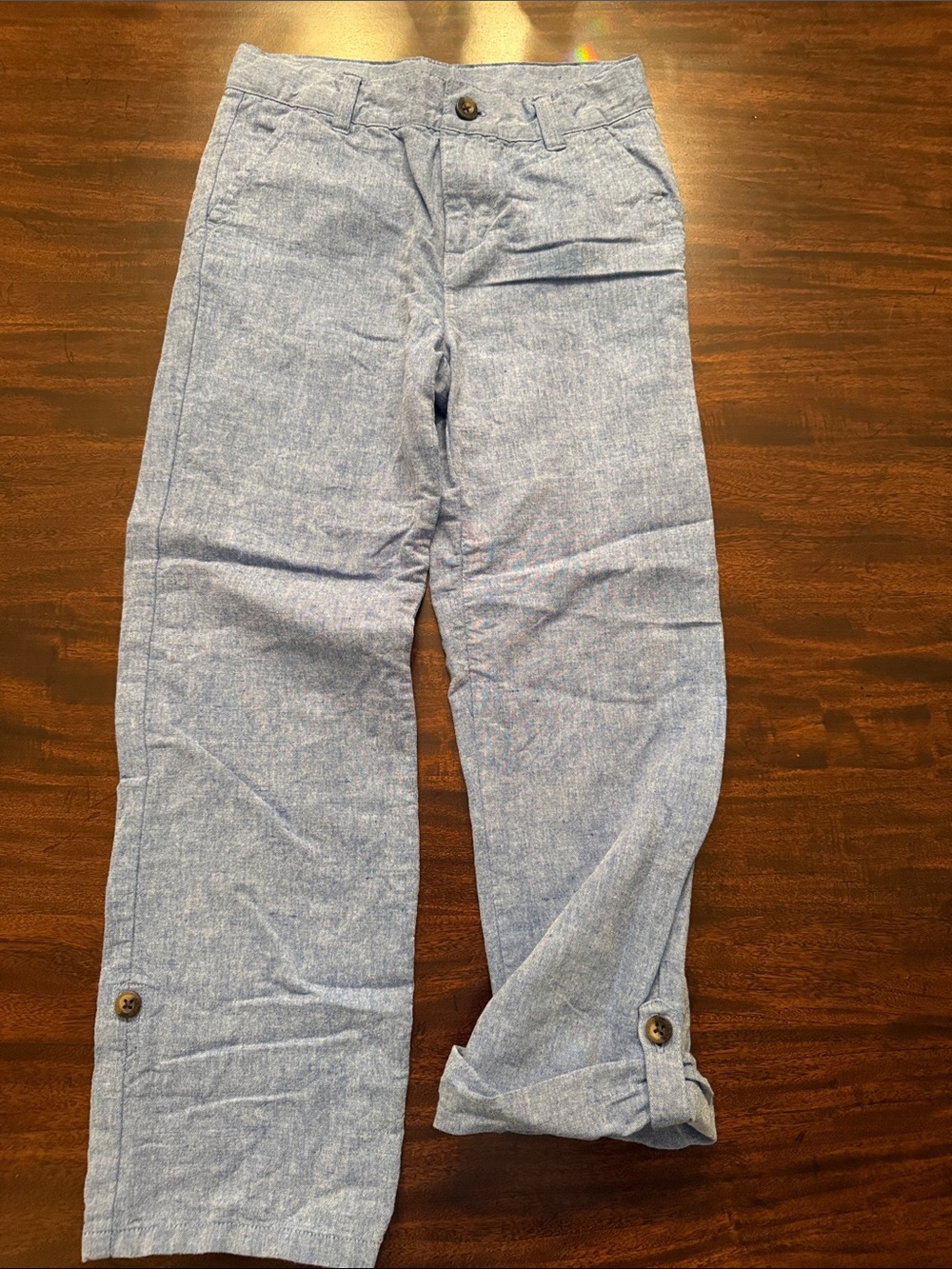 Janie and Jack Light Blue Chambray Girls' Pants